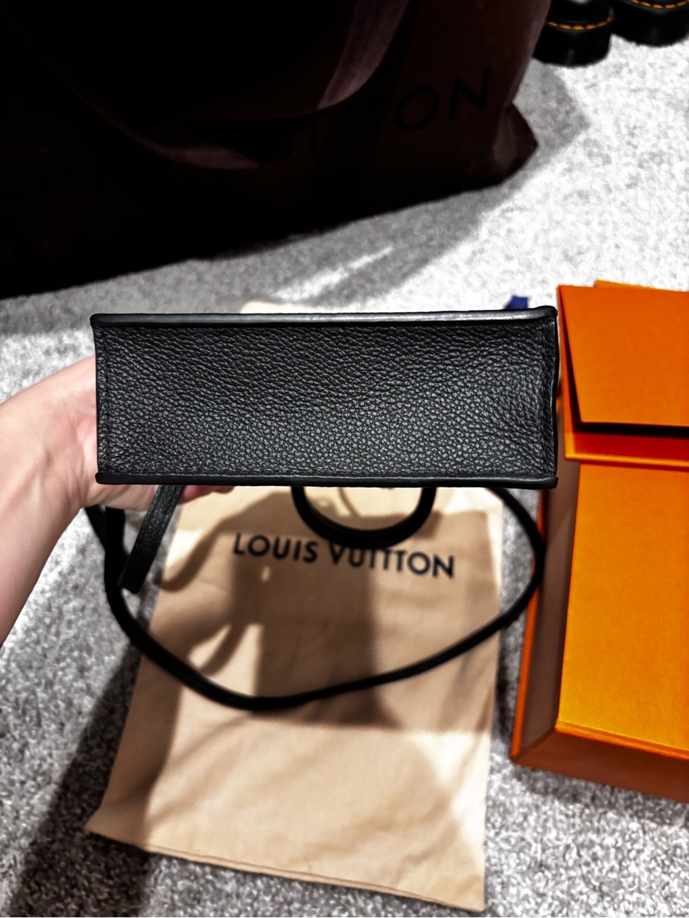 Louis Vuitton Black Embossed Mini Tote with Removable Strap - Picture 10 of 11